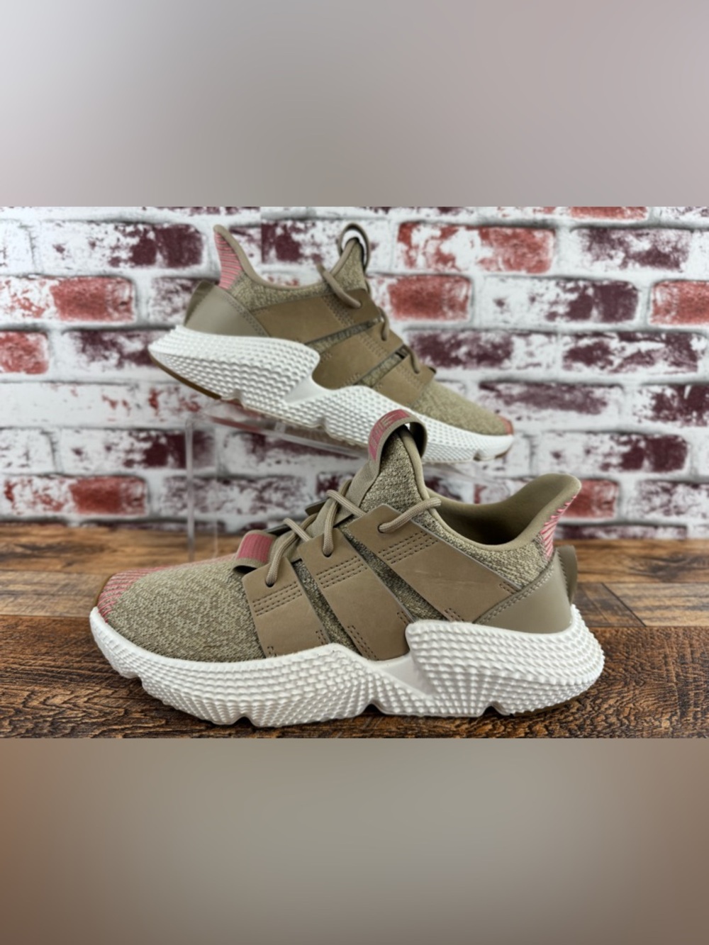 Adidas Prophere Beige Trace Khaki Chalk Pink, Men's Low Top Sneakers Size 6
